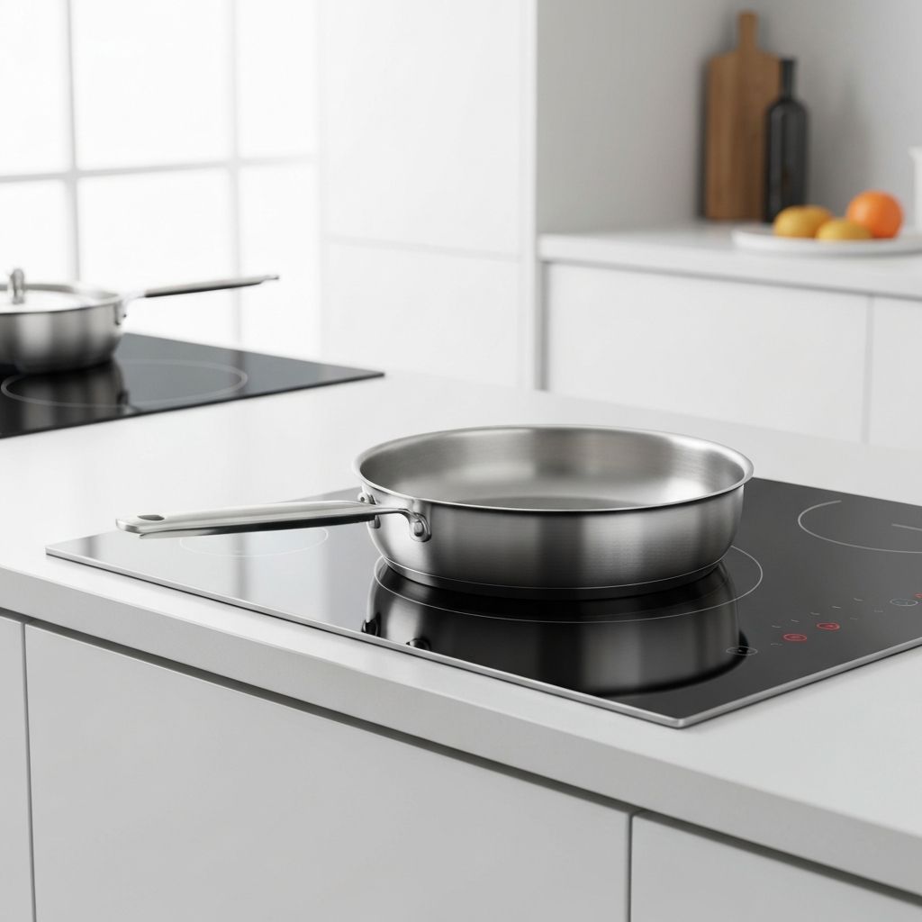 Goldilocks cookware on modern induction cooktop demonstrating magnetic compatibility